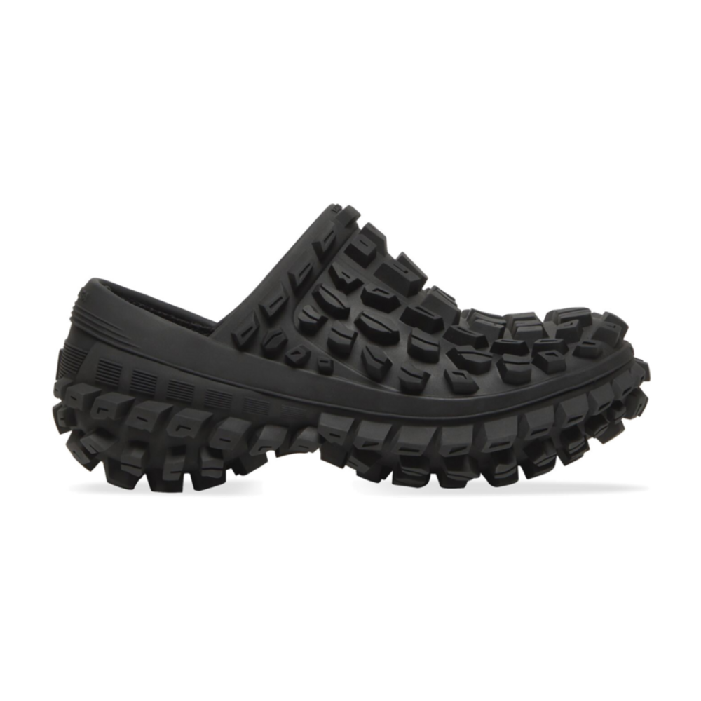 BALENCIAGA DEFENDER CLOG BLACK RUBBER