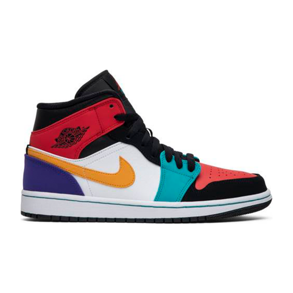 Tenis Air Jordan 1 Mid Bred Multicolor 