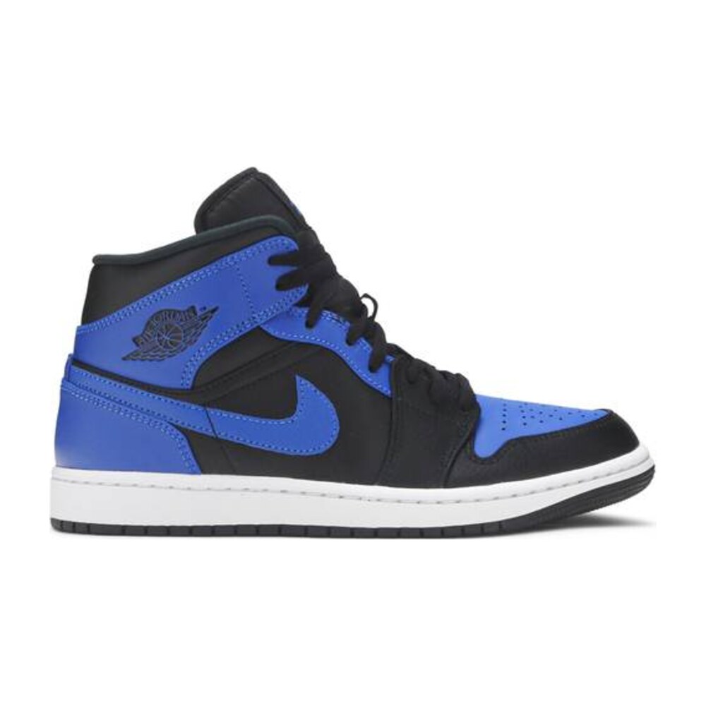 Tenis Air Jordan 1 Mid Hyper Royal Tumbled Leather