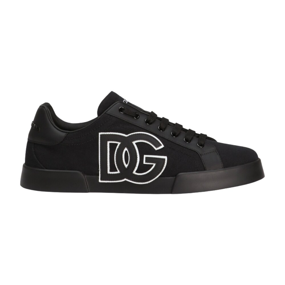 TENIS DOLCE & GABBANA PORTOFINO BLACK CANVA LIGHT STROBEL