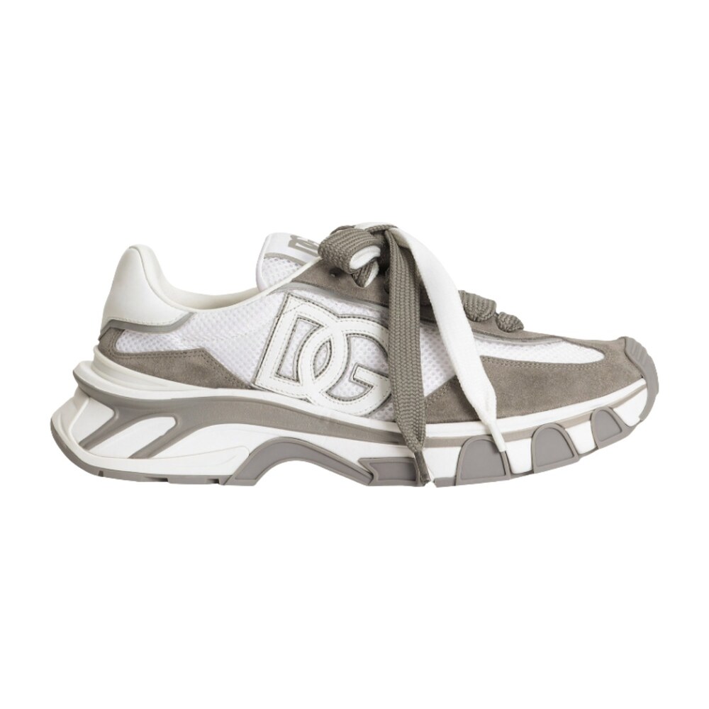 TENIS DOLCE & GABBANA COUNTRY ROAD NYLON LEATHER GREY WHITE